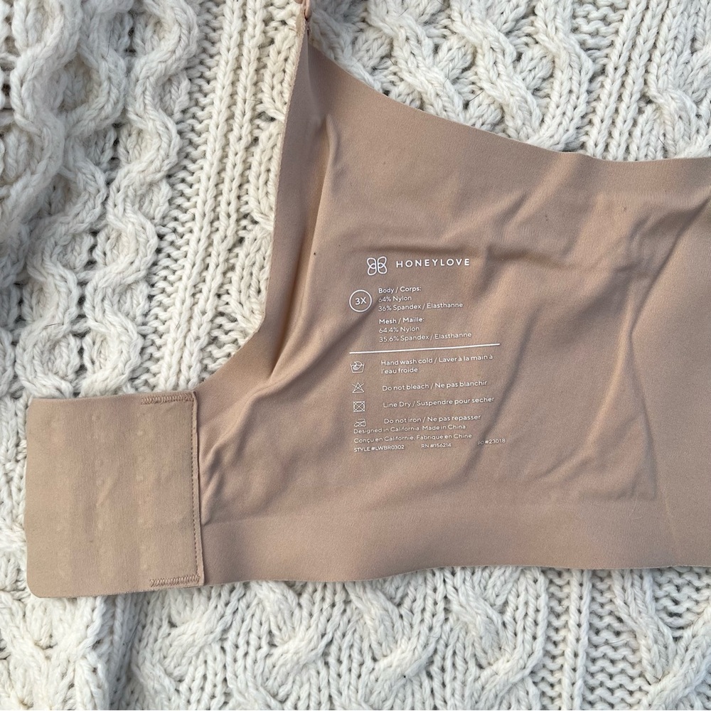 Honeylove Crossover Women Bra Beige Wireless Support Smoothing - Size 3X - Picture 8 of 11